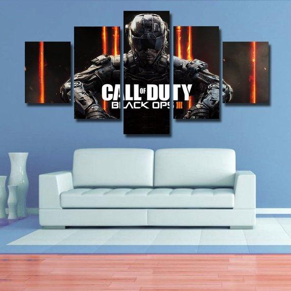 Call Of Duty 13 - Gaming 5 Panel Canvas Art Wall Decor Call Of Duty 13 - Gaming 5 Panel Canvas Art Wall Decor