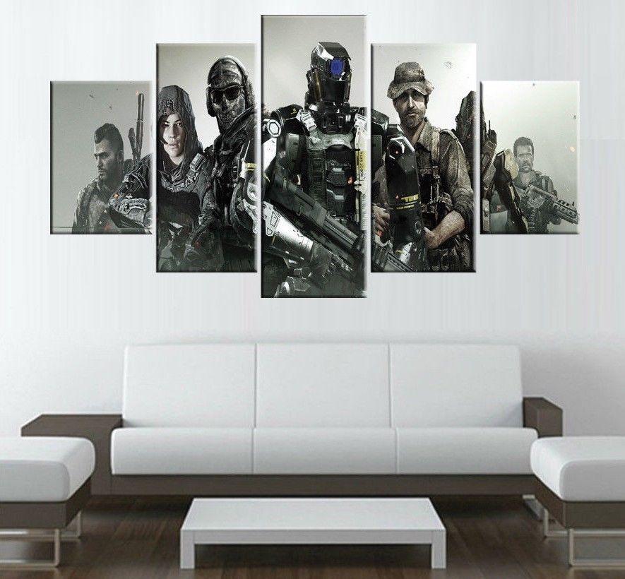 Call Of Duty Characters - Gaming 5 Panel Canvas Art Wall Decor Call Of Duty Characters - Gaming 5 Panel Canvas Art Wall Decor