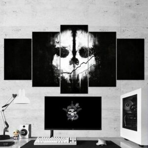 Call of Duty Ghosts Skull 06 - Gaming 5 Panel Canvas Art Wall Decor