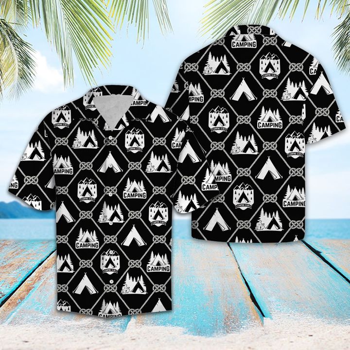 Camping For Vacation Hawaiian Shirt Summer Button Up Camping For Vacation Hawaiian Shirt Summer Button Up