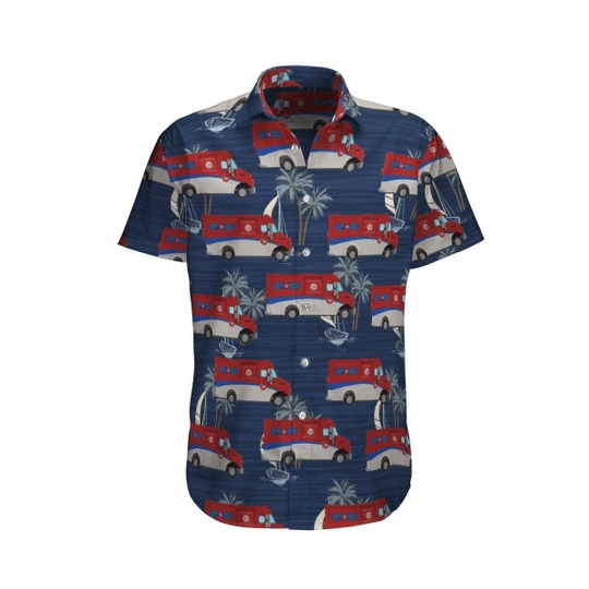 Canada Post Delivery Truck Hawaiian Shirt Canada Post Delivery Truck Hawaiian Shirt