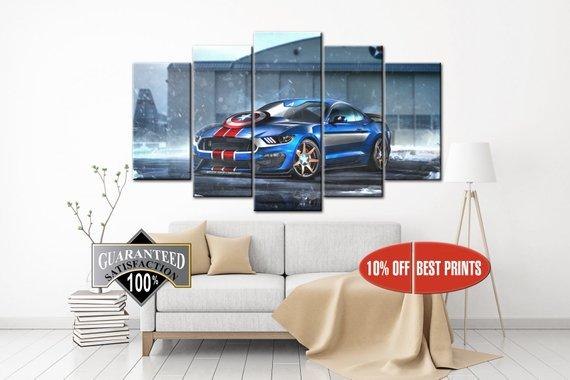 Capiran America Car - Automative 5 Panel Canvas Art Wall Decor Capiran America Car - Automative 5 Panel Canvas Art Wall Decor