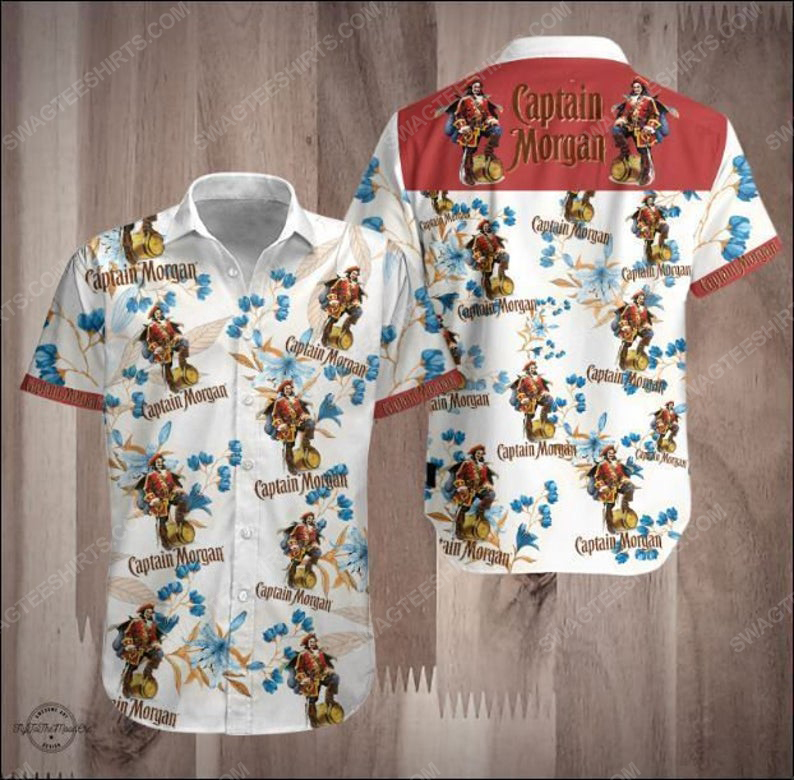 Captain Morgan Dark Rum Summer Party Hawaiian Shirt Captain Morgan Dark Rum Summer Party Hawaiian Shirt