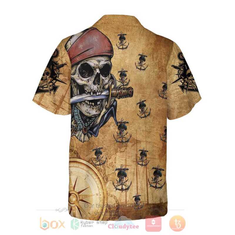 Captain Pirate Skull Hawaiian Shirt Captain Pirate Skull Hawaiian Shirt