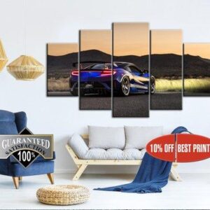 Car Honda Nsx - Automative 5 Panel Canvas Art Wall Decor