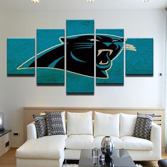 Carolina Panthers 7 - Sport 5 Panel Canvas Art Wall Decor Carolina Panthers 7 - Sport 5 Panel Canvas Art Wall Decor