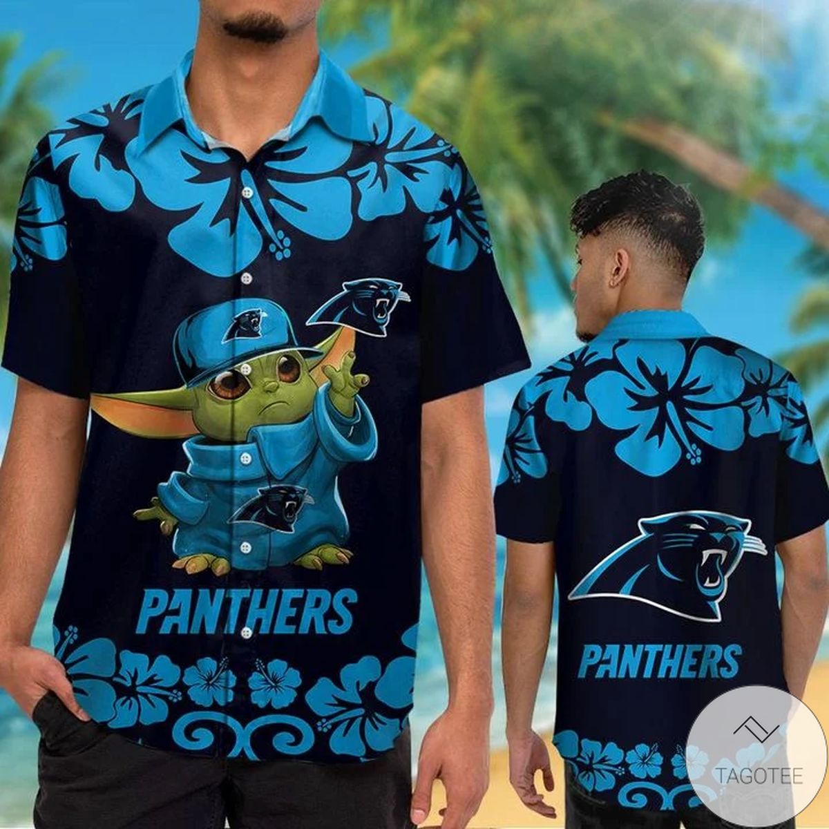 Carolina Panthers Baby Yoda Hawaiian Shirt Carolina Panthers Baby Yoda Hawaiian Shirt