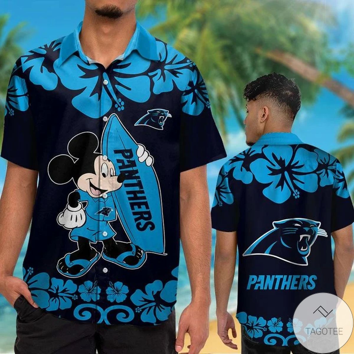 Carolina Panthers & Mickey Mouse Hawaiian Shirt Carolina Panthers & Mickey Mouse Hawaiian Shirt
