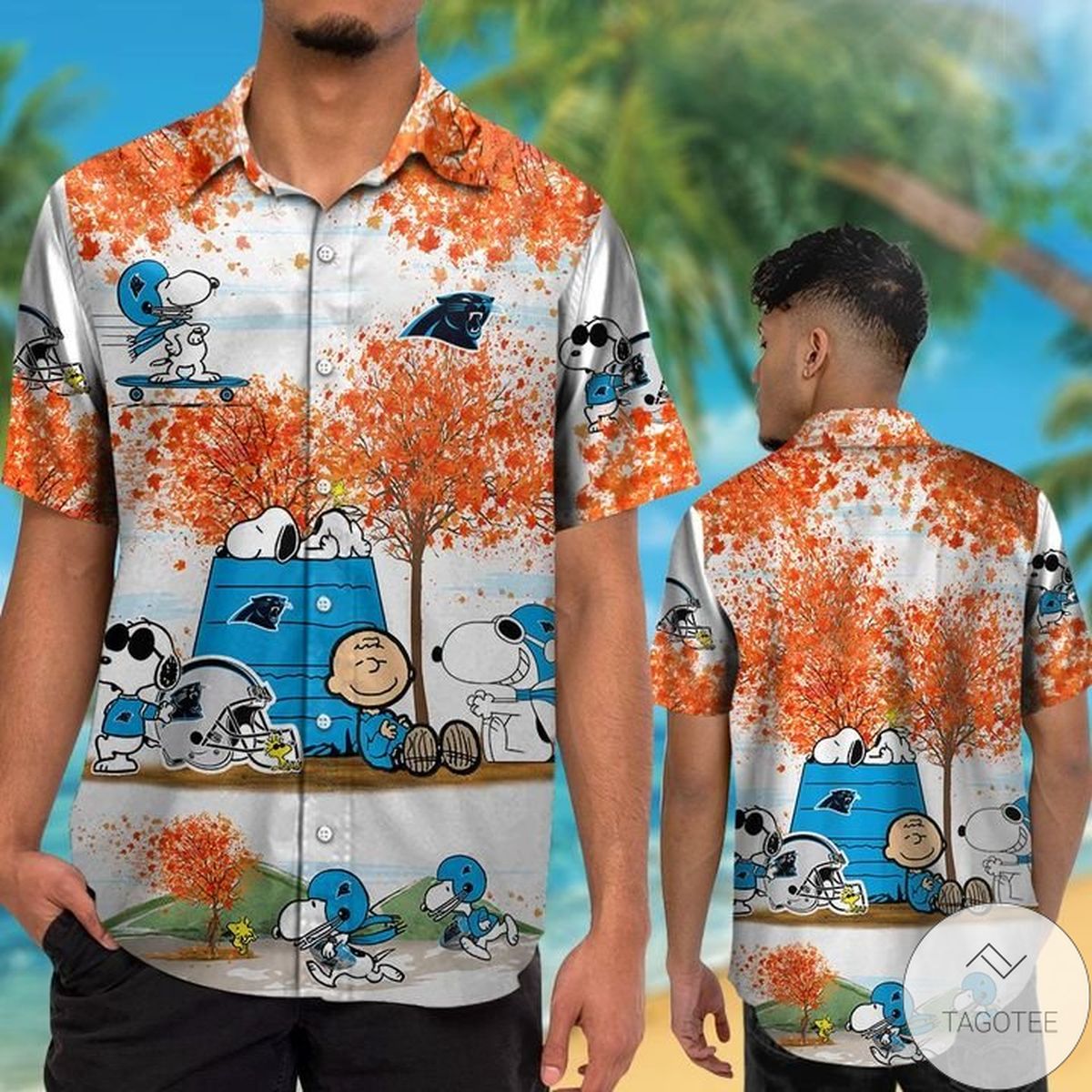 Carolina Panthers Snoopy Autumn Hawaiian Shirt Carolina Panthers Snoopy Autumn Hawaiian Shirt