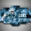 Carolina Panthers - Luke Kuechly 1 - Sport 5 Panel Canvas Art Wall Decor