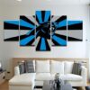 Carolina Panthers - Sport 5 Panel Canvas Art Wall Decor