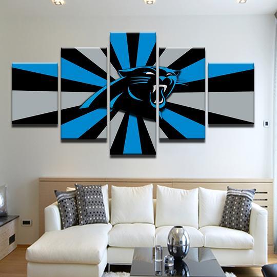 Carolina Panthers - Sport 5 Panel Canvas Art Wall Decor Carolina Panthers - Sport 5 Panel Canvas Art Wall Decor