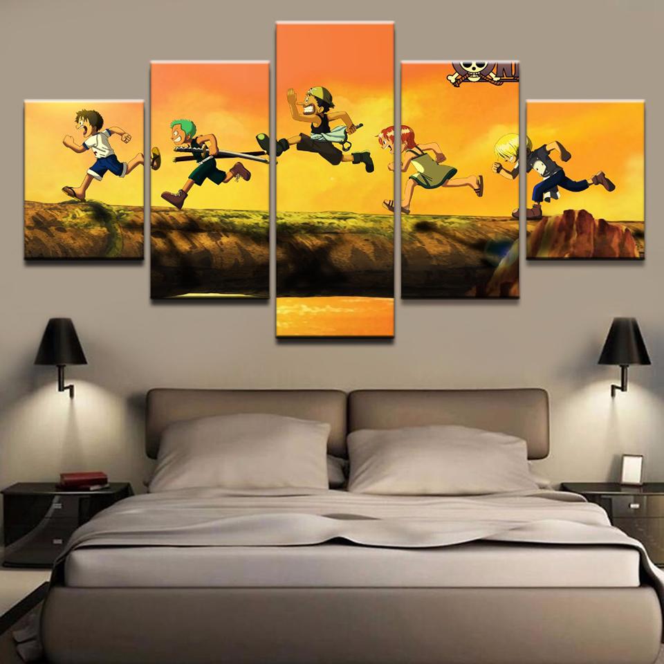 Cartoon Characters - Anime 5 Panel Canvas Art Wall Decor Cartoon Characters - Anime 5 Panel Canvas Art Wall Decor