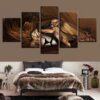 Cartoon Comic Lions - Animal 5 Panel Canvas Art Wall Decor