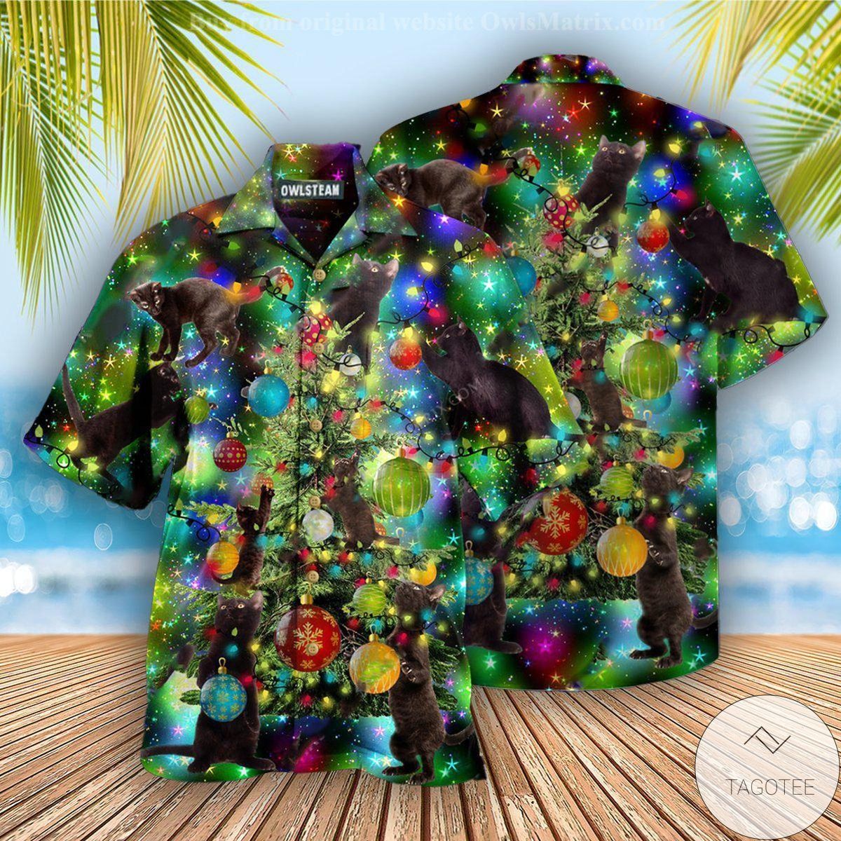 Cat Christmas Light Bulbs Hawaiian Shirt Cat Christmas Light Bulbs Hawaiian Shirt