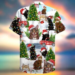 Cat Christmas Santa Hawaiian Shirt