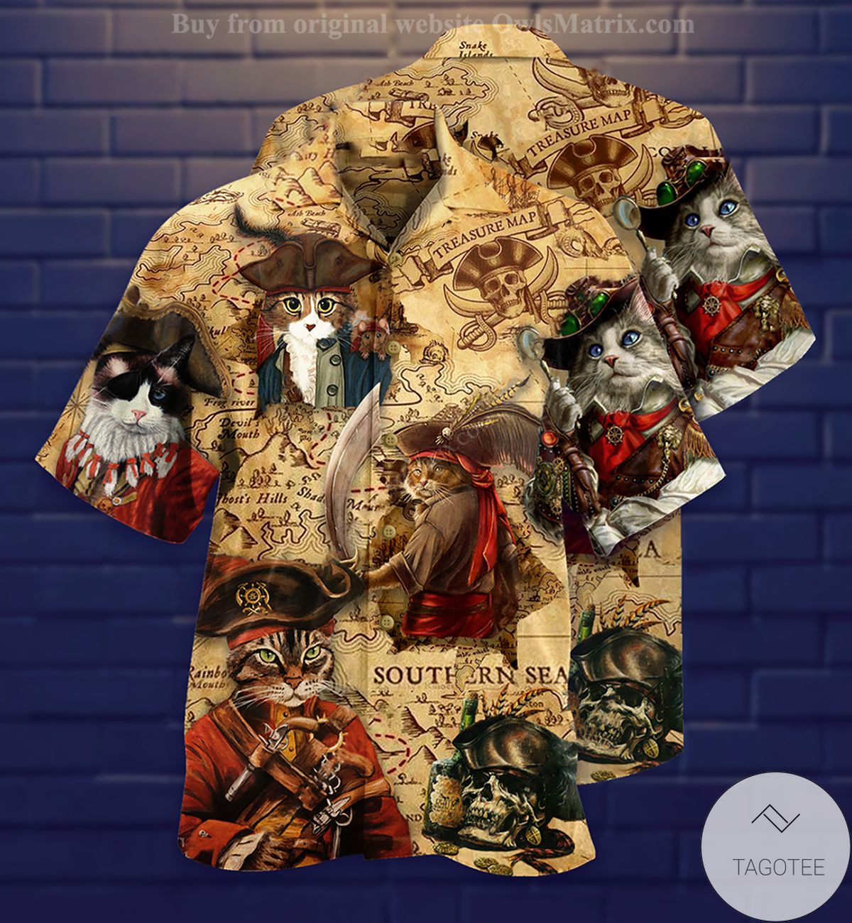 Cat Cool Pirates Hawaiian Shirt Cat Cool Pirates Hawaiian Shirt