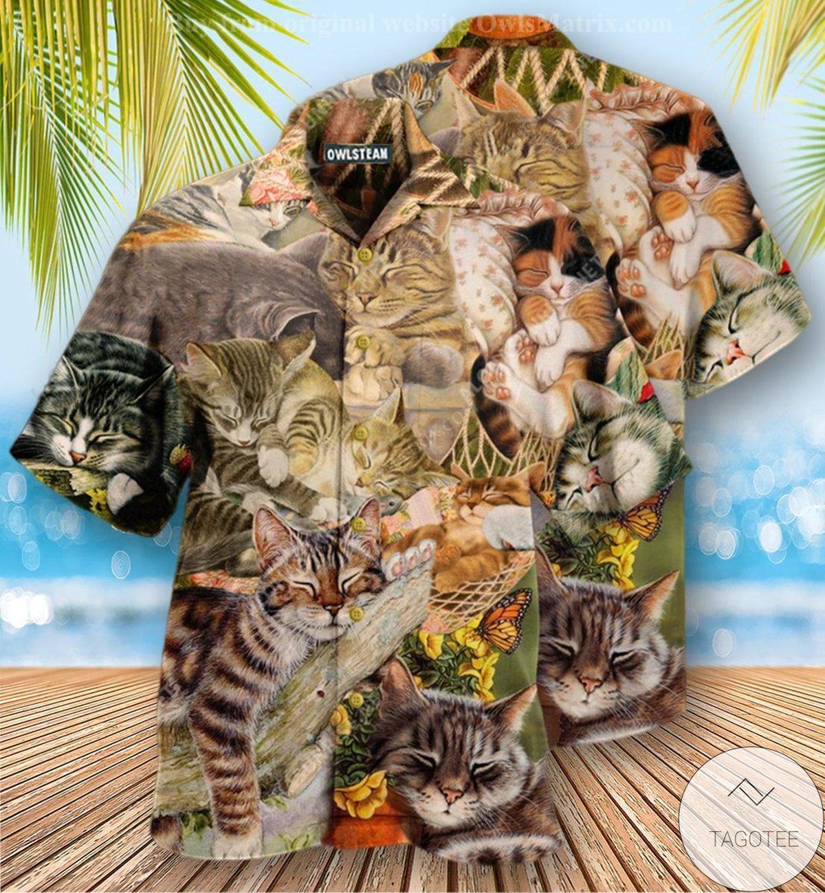 Cat Dreaming Sleeping Hawaiian Shirt Cat Dreaming Sleeping Hawaiian Shirt