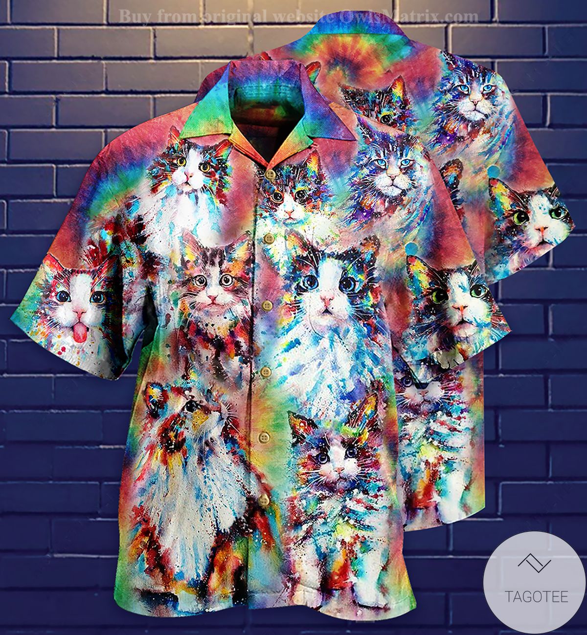 Cat Oil Painting Hawaiian Shirt Cat Oil Painting Hawaiian Shirt