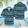 Cat Shape Tropical Line Hawaiian Shirt Summer Button Up