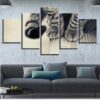CatS Paw - Animal 5 Panel Canvas Art Wall Decor