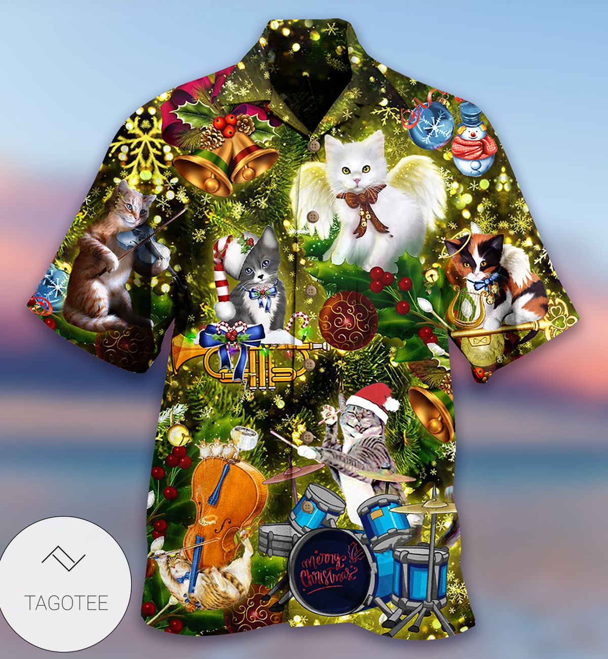 Cats Merry Christmas Angel Limited Edition Hawaiian Shirt Cats Merry Christmas Angel Limited Edition Hawaiian Shirt