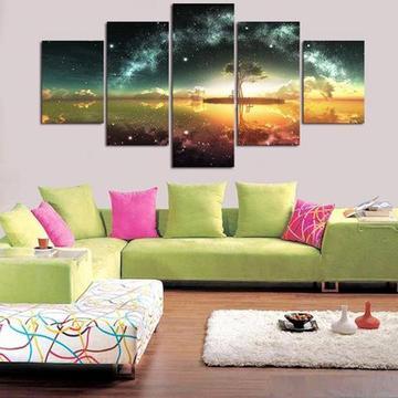 Celestial Tree 2 - Nature 5 Panel Canvas Art Wall Decor Celestial Tree 2 - Nature 5 Panel Canvas Art Wall Decor
