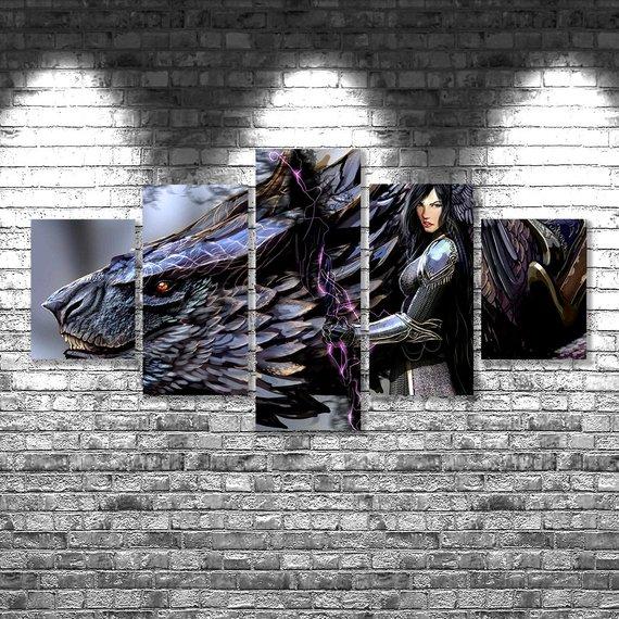 Champion Of Freya - Gaming 5 Panel Canvas Art Wall Decor Champion Of Freya - Gaming 5 Panel Canvas Art Wall Decor