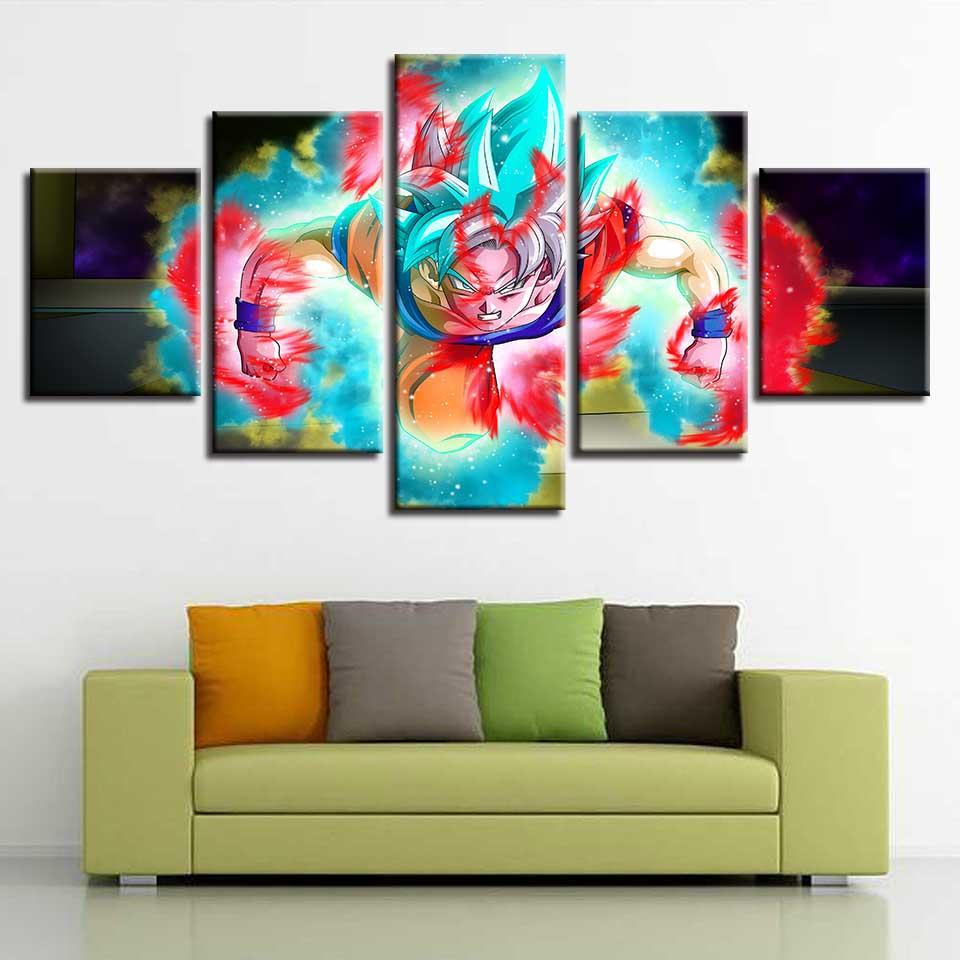 Character Dragon Ball - Anime 5 Panel Canvas Art Wall Decor Character Dragon Ball - Anime 5 Panel Canvas Art Wall Decor