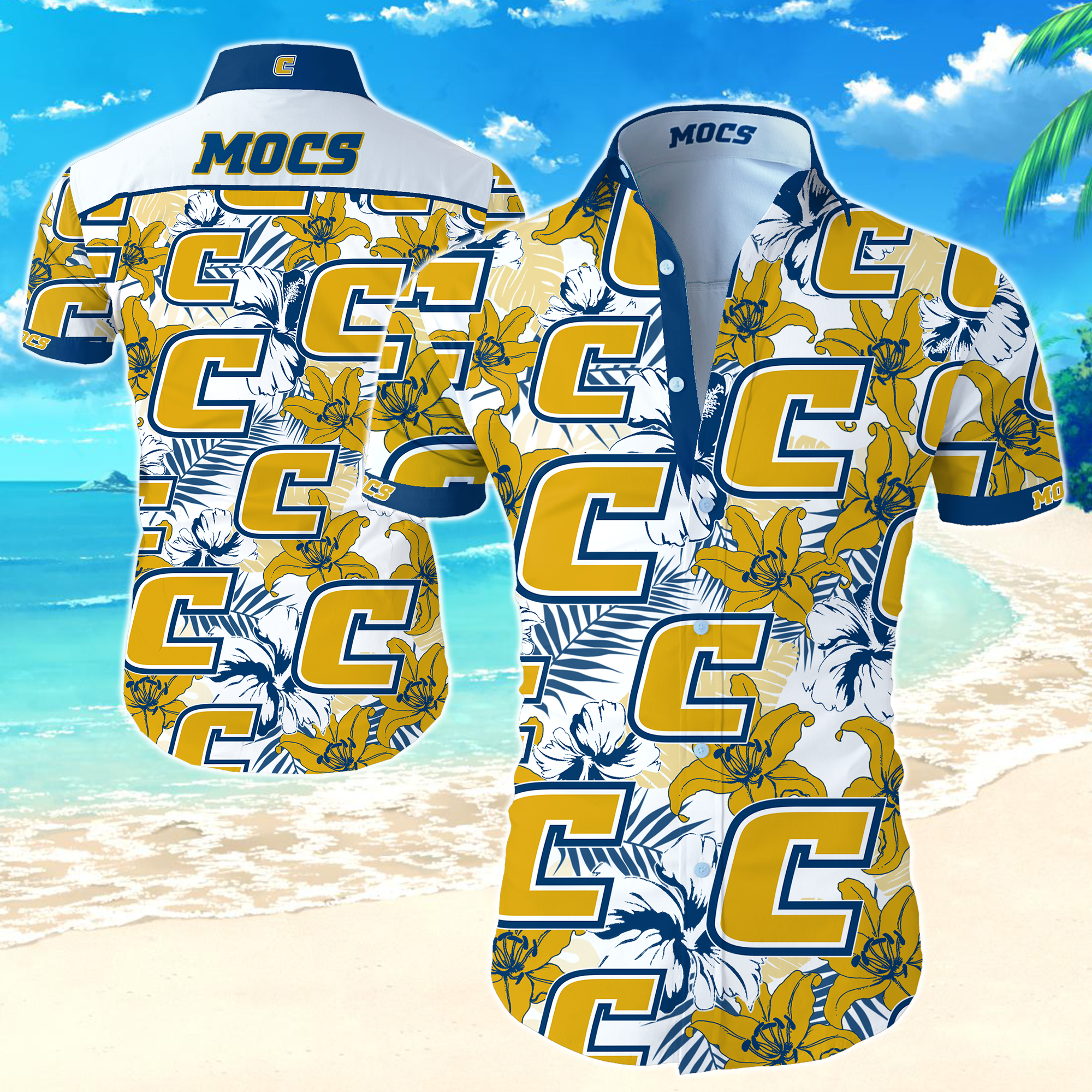 Chattanooga Mocs Hawaiian Shirt Summer Button Up Chattanooga Mocs Hawaiian Shirt Summer Button Up