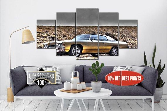 Chevrolet Impala 1972 - Automative 5 Panel Canvas Art Wall Decor Chevrolet Impala 1972 - Automative 5 Panel Canvas Art Wall Decor