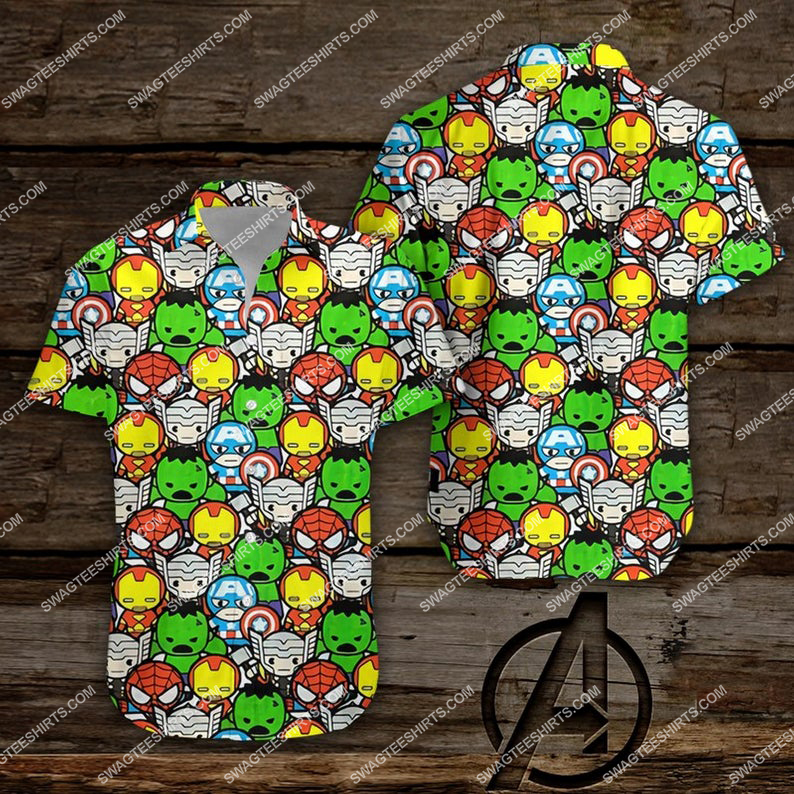 Chibi The Avengers Marvel Comics Hawaiian Shirt Chibi The Avengers Marvel Comics Hawaiian Shirt