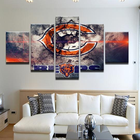 Chicago Bears 5 - Sport 5 Panel Canvas Art Wall Decor Chicago Bears 5 - Sport 5 Panel Canvas Art Wall Decor