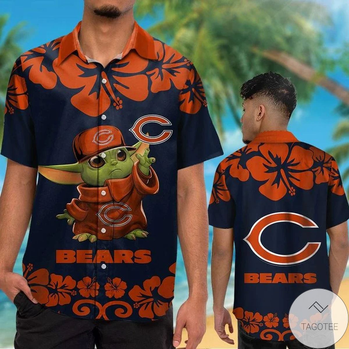 Chicago Bears Baby Yoda Hawaiian Shirt Chicago Bears Baby Yoda Hawaiian Shirt