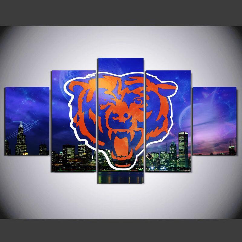 Chicago Bears City - Sport 5 Panel Canvas Art Wall Decor Chicago Bears City - Sport 5 Panel Canvas Art Wall Decor
