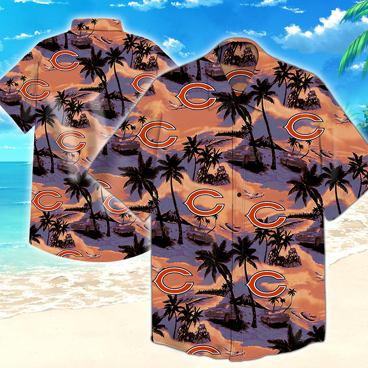 Chicago Bears Nfl Hawaiian Shirt Summer Button Up Chicago Bears Nfl Hawaiian Shirt Summer Button Up