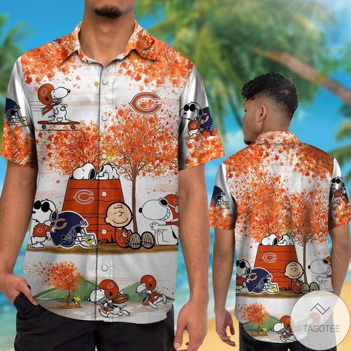 Chicago Bears Snoopy Autumn Hawaiian Shirt Chicago Bears Snoopy Autumn Hawaiian Shirt