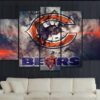 Chicago Bears Sports Team- Sport 5 Panel Canvas Art Wall Decor