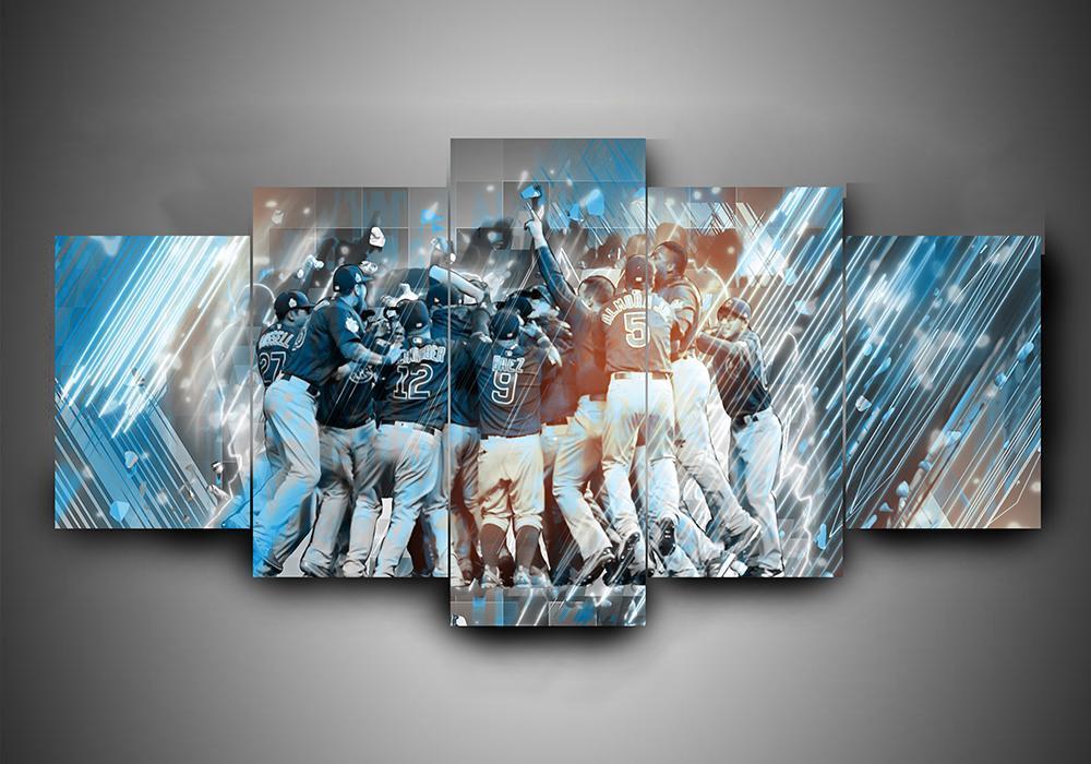 Chicago Cub 5 - Sport 5 Panel Canvas Art Wall Decor Chicago Cub 5 - Sport 5 Panel Canvas Art Wall Decor