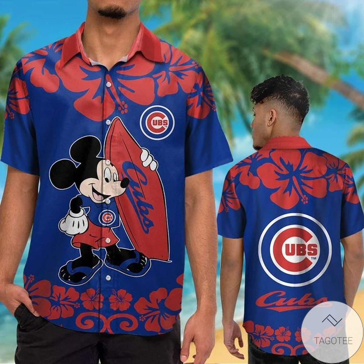 Chicago Cubs Mickey Mouse Hawaiian Shirt Chicago Cubs Mickey Mouse Hawaiian Shirt