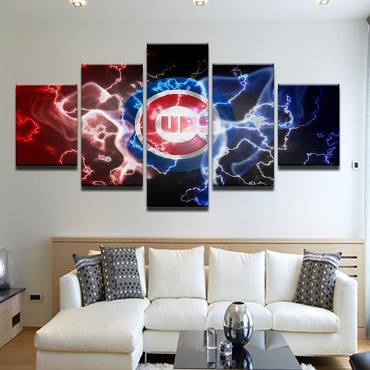 Chicago Cubs - Sport 5 Panel Canvas Art Wall Decor Chicago Cubs - Sport 5 Panel Canvas Art Wall Decor