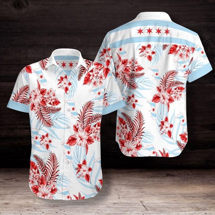 Chicago Proud Tropical Hawaiian Shirt Chicago Proud Tropical Hawaiian Shirt
