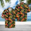 Chicken Tropical Fruit Hawaiian Shirt Summer Button Up