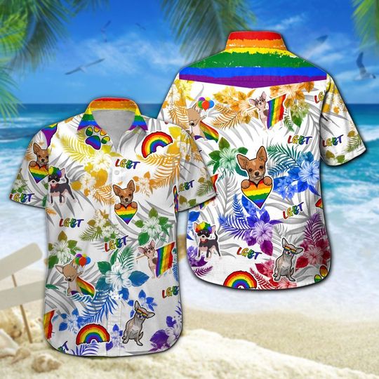 Chihuahua Lgbt Hawaiian Shirt Summer Button Up Chihuahua Lgbt Hawaiian Shirt Summer Button Up