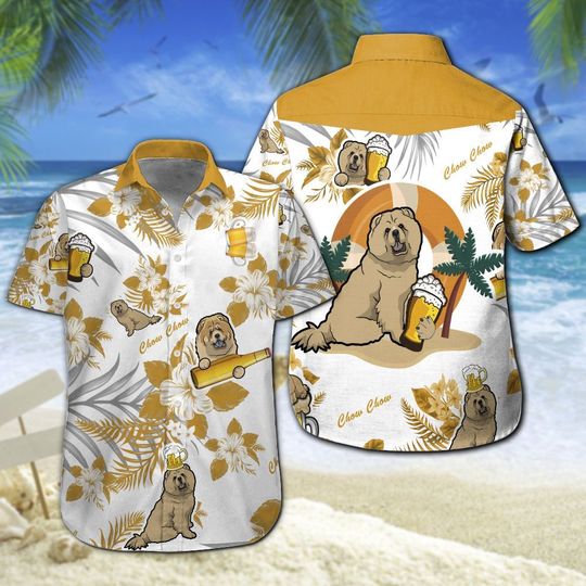 Chow Chow Beer Hawaiian Shirt Summer Button Up Chow Chow Beer Hawaiian Shirt Summer Button Up