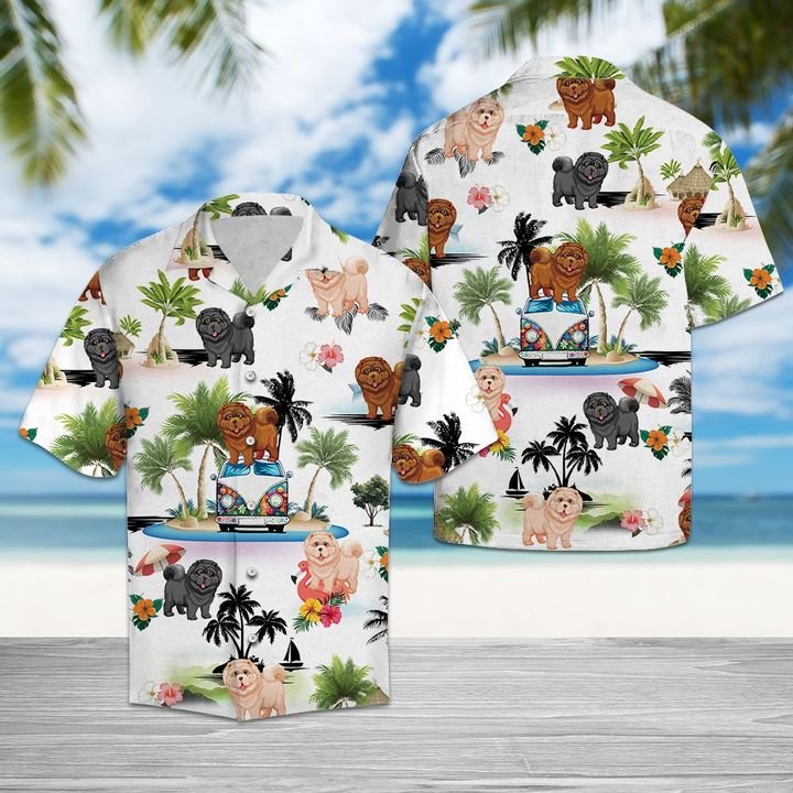 Chow Chow Vacation Hawaiian Shirt Summer Button Up Chow Chow Vacation Hawaiian Shirt Summer Button Up