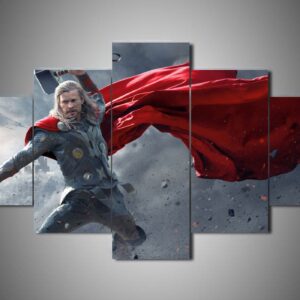 Chris Hemsworth 1 - Famous Person 5 Panel Canvas Art Wall Decor