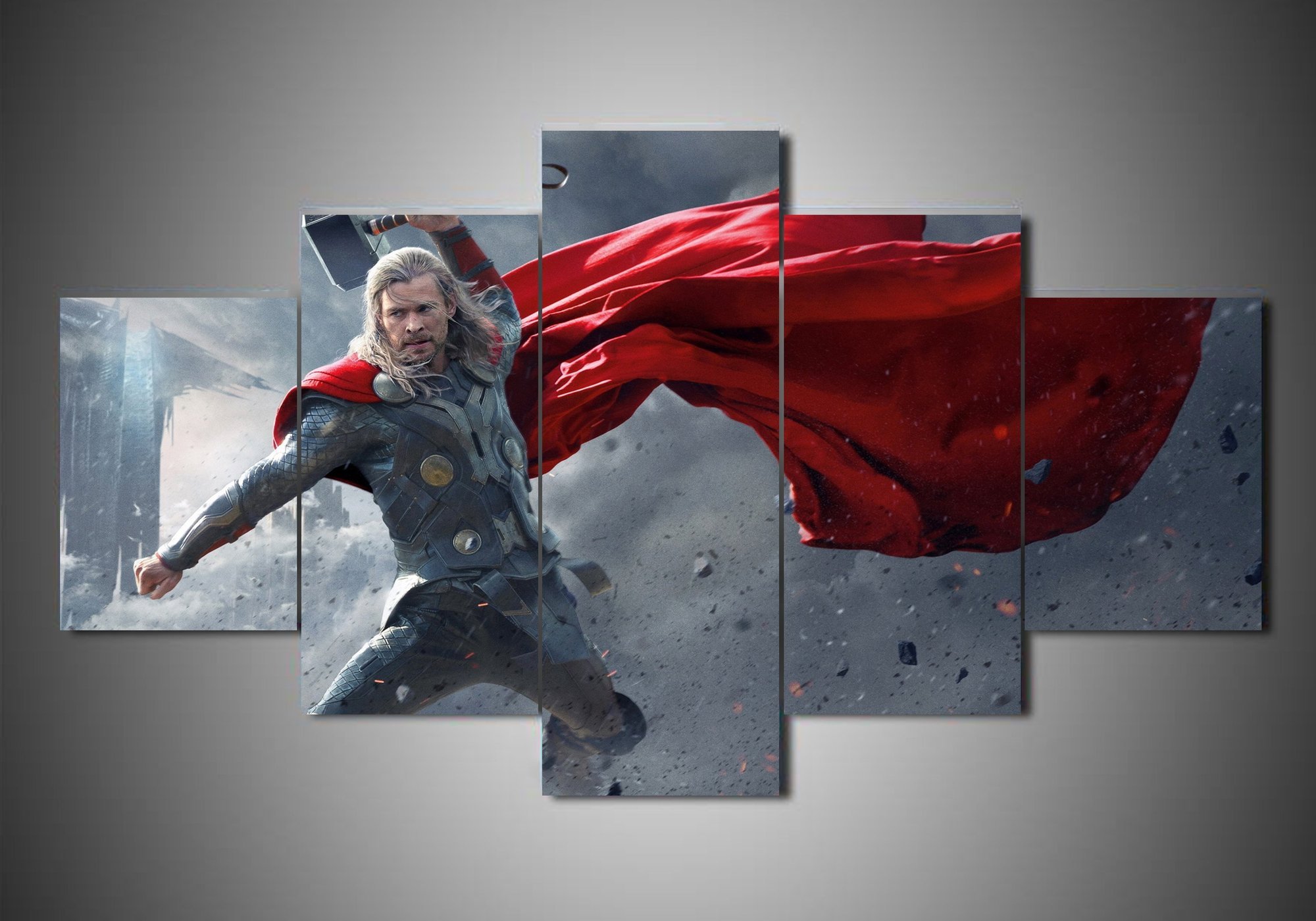 Chris Hemsworth 1 - Famous Person 5 Panel Canvas Art Wall Decor Chris Hemsworth 1 - Famous Person 5 Panel Canvas Art Wall Decor