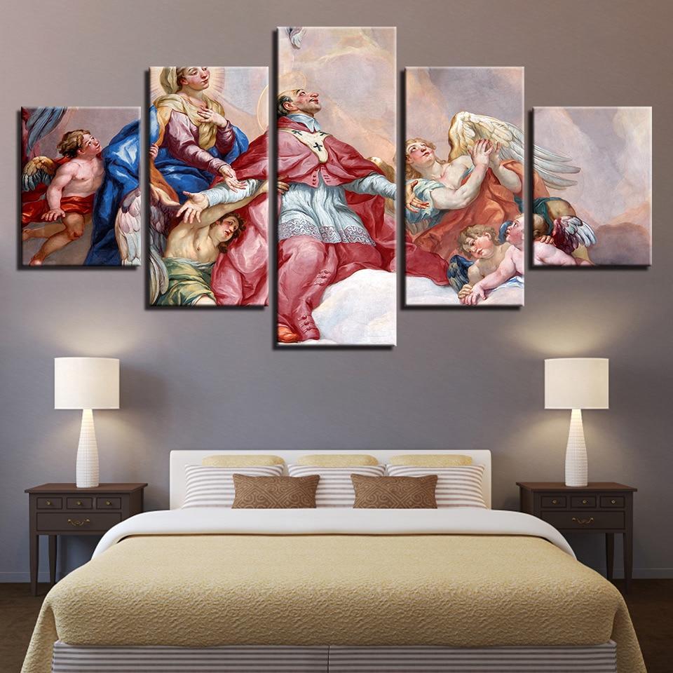 Christian Religion Character - Religion 5 Panel Canvas Art Wall Decor Christian Religion Character - Religion 5 Panel Canvas Art Wall Decor