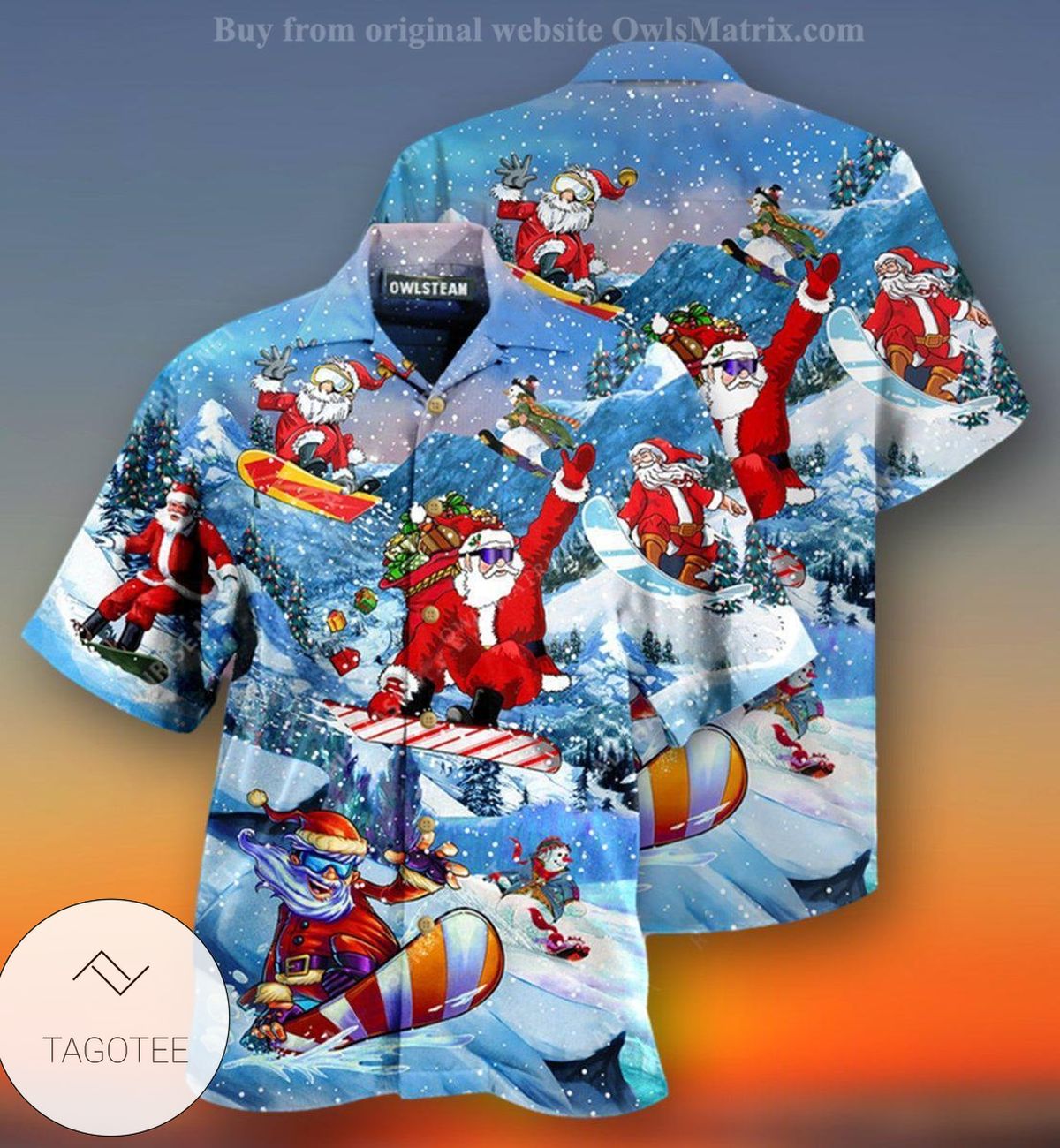Christmas Close To Heaven Down To Earth Snowboarding Limited Hawaiian Shirt- Tagotee Christmas Close To Heaven Down To Earth Snowboarding Limited Hawaiian Shirt- Tagotee